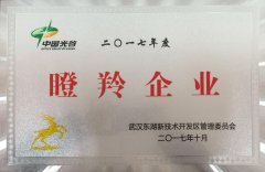 公司获得东湖新技术开发区2017年度“瞪羚企业”荣誉